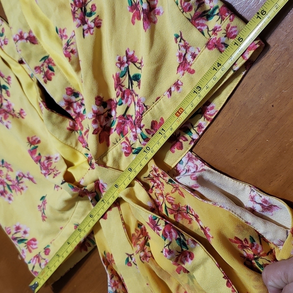 XOXO floral yellow High low maxi dress XL - Picture 11 of 16